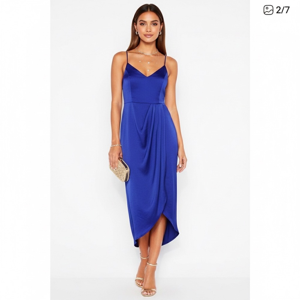 Express Royal Blue High Low Dress
